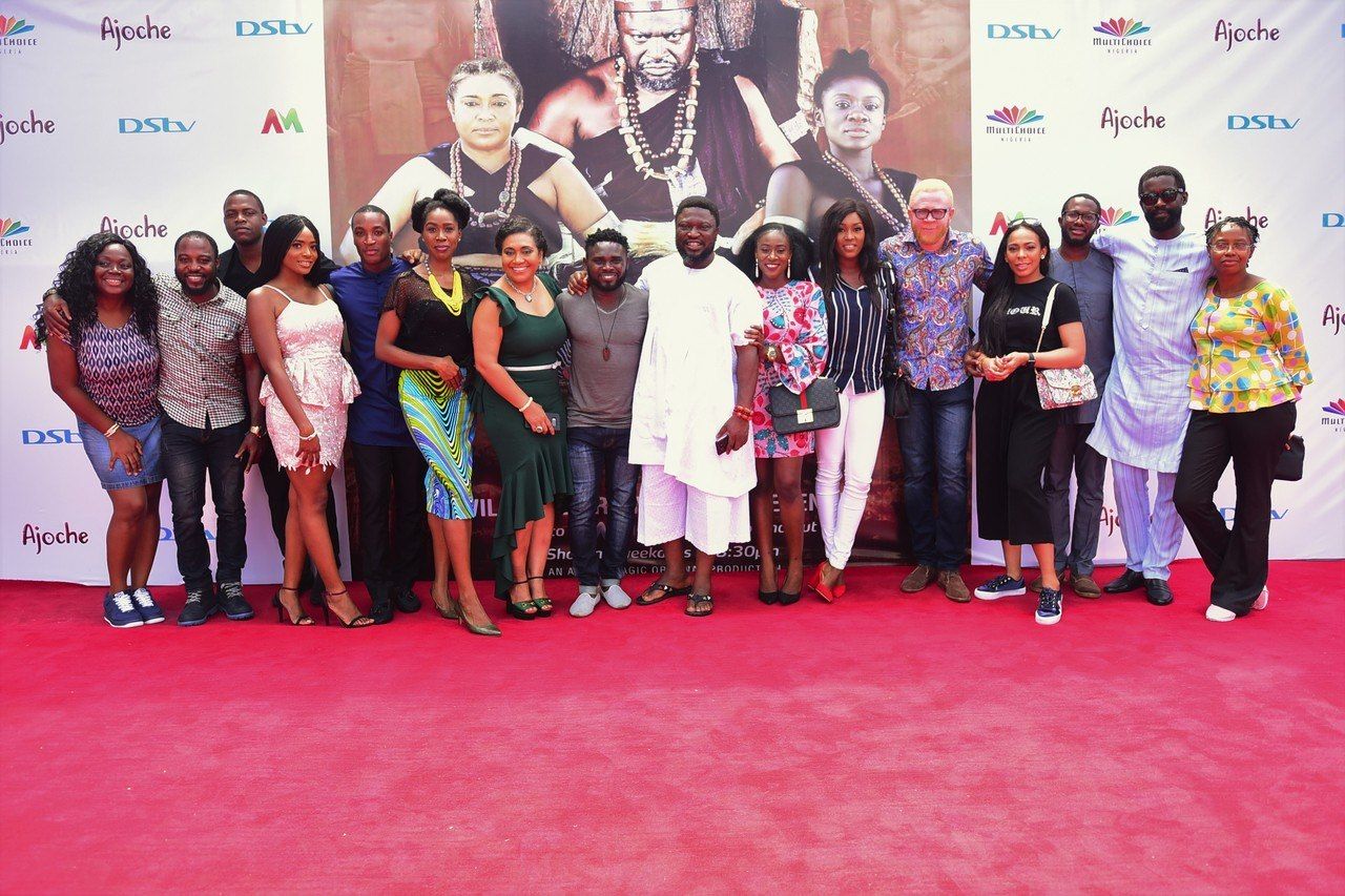 The cast of Ajoche attend the premiere