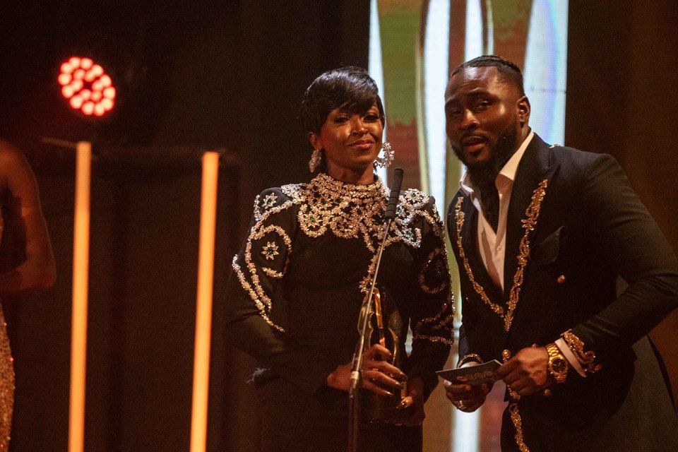 Snapshots of the winners on stage – AMVCA 8