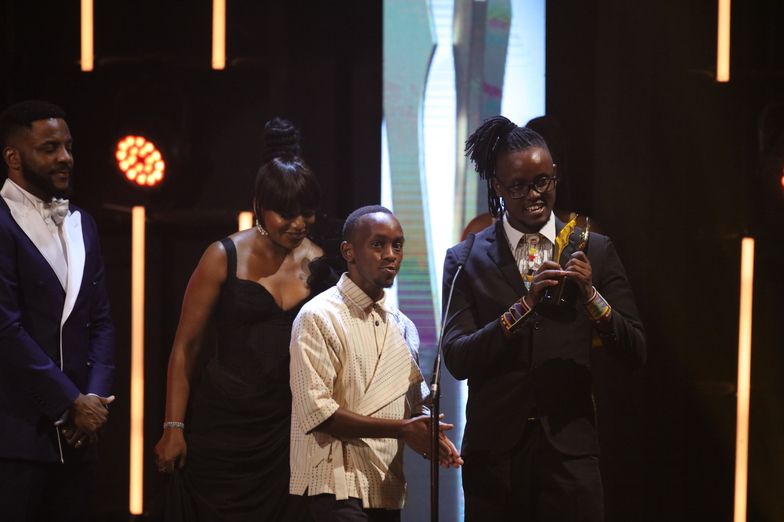 Snapshots of the winners on stage – AMVCA 8